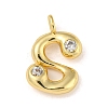 Rack Plating Brass Micro Pave Cubic Zirconia Pendants KK-A200-24G-S-1