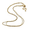 304 Stainless Steel Double-Layer Necklace LS-NJEW-Q321-01G-2