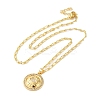 Brass Micro Pave Clear Cubic Zirconia Pendant Necklaces for Women LS-NJEW-S429-03G-01-2