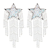 Glass Beaded Tassel Sew on Star Patches PATC-FG0001-73-1