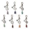 7Pcs Tibetan Style Alloy Pendant Decorations HJEW-JM04102-2