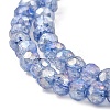 Spray Painted Imitation Jade Glass Beads Strands GLAA-P058-01A-07-3