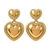 304 Stainless Steel Dangle Stud Earrings EJEW-K315-03B-G-2