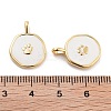 Flat Round with Paw Print Pattern Rack Plating Brass Enamel Pendants X-KK-G512-12G-3
