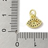 Brass Micro Pave Cubic Zirconia Charms KK-M283-19B-02-3