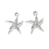 Alloy Crystal Rhinestone Pendants PALLOY-E775-16P-1