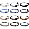 12Pcs 12 Colors Braided Rope Polyester Cord Bracelets BJEW-WR0001-05-1