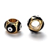 Brass European Enamel Beads LS-KK-B028-25G-B-2