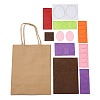 DIY Rectangle with Dog Pattern Kraft Paper Bag Making Set DIY-F079-14-2