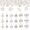 30Pcs 6 Styles Glass Pendants PALLOY-TAC0200-2