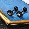 Flat Round Crystal Rhinestone Ear Fake Plugs EJEW-H105-21EB-B-2