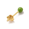 Enamel Round Ball Stud Earrings LS-EJEW-C020-01G-08-2