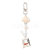 ABS Plastic Imitation Pearl & Acrylic & Synthetic Turquoise & Shell Pendant Decorations KEYC-FS00038-05-1