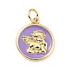 Brass Enamel Pendants KK-G416-38G-03-1