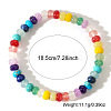 Natural Mixed Gemstone Abacus Beads Stretch Bracelets for Women VF0699-4