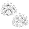 1 Pair Detachable Flower Shoe Decoration AJEW-HY0001-13-6