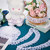 8 Yards Polyester Pleated Lace Trim OCOR-WH0080-87C-5