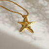 Summer Fashionable Brass Vortex Starfish Pendant Necklaces for Women FS-WG7C9A7-01-1