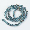 Electroplate Transparent Glass Beads Strands EGLA-A034-T4mm-R09-2