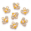 Golden Plated Alloy Enamel Charms ENAM-G212-18G-04-2