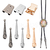 6Pcs 3 Colors Retro Alloy Cord Ends FIND-GA0004-76-1