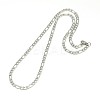Tarnish Resistant 304 Stainless Steel Figaro Chain Necklace Making LS-STAS-A028-N025P-1