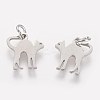Non-Tarnish 201 Stainless Steel Kitten Pendants LS-STAS-S105-T465S-2