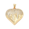 Brass Micro Pave Cubic Zirconia Pendants KK-A241-14A-G-1
