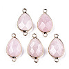 Natural Rose Quartz Links Connectors G-T131-49K-1