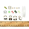 DIY Bamboo & Panda Acrylic & Alloy Enamel Bracelets Jewelry Making Kits DIY-FS0007-48-3