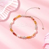 Natural Amazonite & Agate & Green Aventurine &  Cultured Freshwater Pearl  Beads Braided Bead Bracelets for Women BJEW-JB12666-01-2