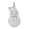 Christmas Theme 304 Stainless Steel Pendants STAS-Q005-01P-05-1