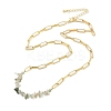 Natural Prehnite Chip Beaded Necklaces NJEW-C070-04G-04-2