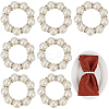 12Pcs Alloy & Imitation Pearl Beads Napkin Rings AJEW-CP0006-65-1