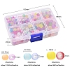 452Pcs 6 Style Transparent Crackle & Frosted Glass Beads CCG-YW0001-07-3