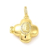 Brass Micro Pave Clear Cubic Zirconia Pendants FIND-Z041-14B-1