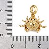 Brass Pave Colorful Cubic Zirconia European Dangle Charms KK-C114-08G-3