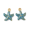 304 Stainless Steel Enamel Pendants STAS-L316-22G-04-1