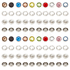 20 Sets 10 Colors 4Pcs Brass & Resin Snap Button BUTT-OC0001-56-1