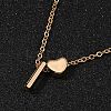 Alloy Letter Heart Pendant Necklaces for Women NJEW-FS0001-09I-1