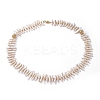 Natural Baroque Pearl Keshi Pearl Wrap Bracelets BJEW-JB04932-1