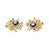 Brass Micro Pave Colorful Cubic Zirconia Pendants KK-E068-VA278-2-2