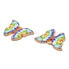 Light Gold Tone Alloy Enamel Pendants ENAM-M059-05KCG-04-2