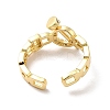 Clear Cubic Zirconia Ring with Nail Open Cuff Ring RJEW-C041-14G-3