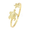 Marine Organism Brass Cuff Bangles for Women BJEW-D368-03J-G-4