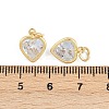 Brass Glass Charms KK-A269-51G-3