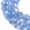 Electroplate Transparent Glass Beads Strands EGLA-A034-T6mm-H15-3
