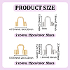 100Pcs 4 Styles 304 Surgical Stainless Steel Wire Guardian and Protectors STAS-UN0062-01-3
