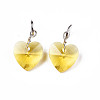 Faceted Transparent Glass Charms GLAA-T024-04K-2