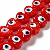 Handmade Evil Eye Lampwork Beads Strands LAMP-E023-07B-02-1